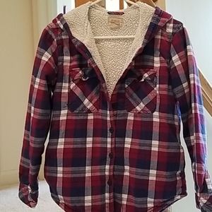 Fall jacket - hooded,  sherpa lined